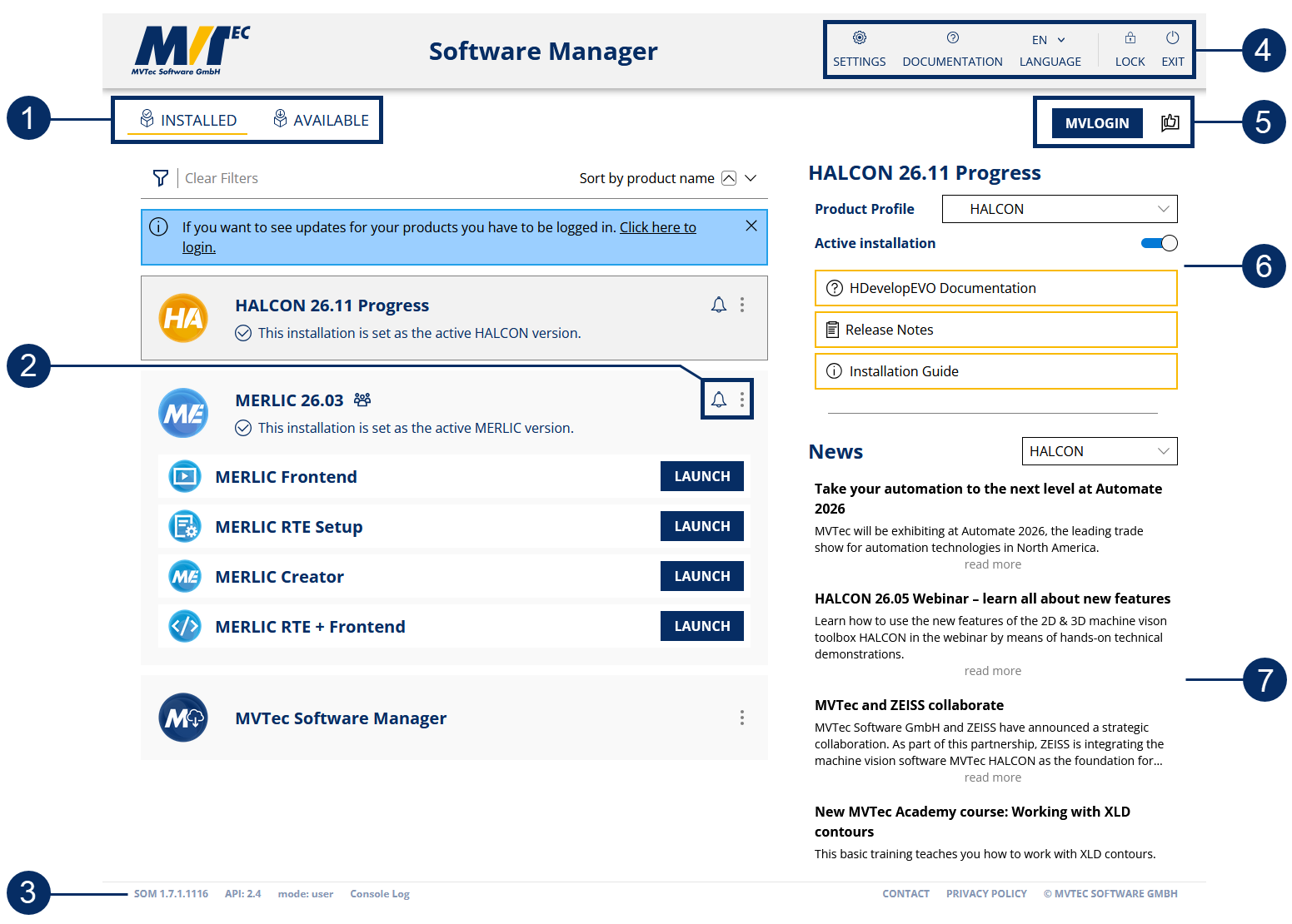 Installed Tab Overview